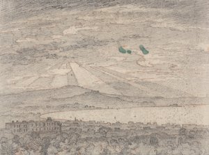 Napels vanuit de villa van Sir William Hamilton, Portici door John Robert Cozens